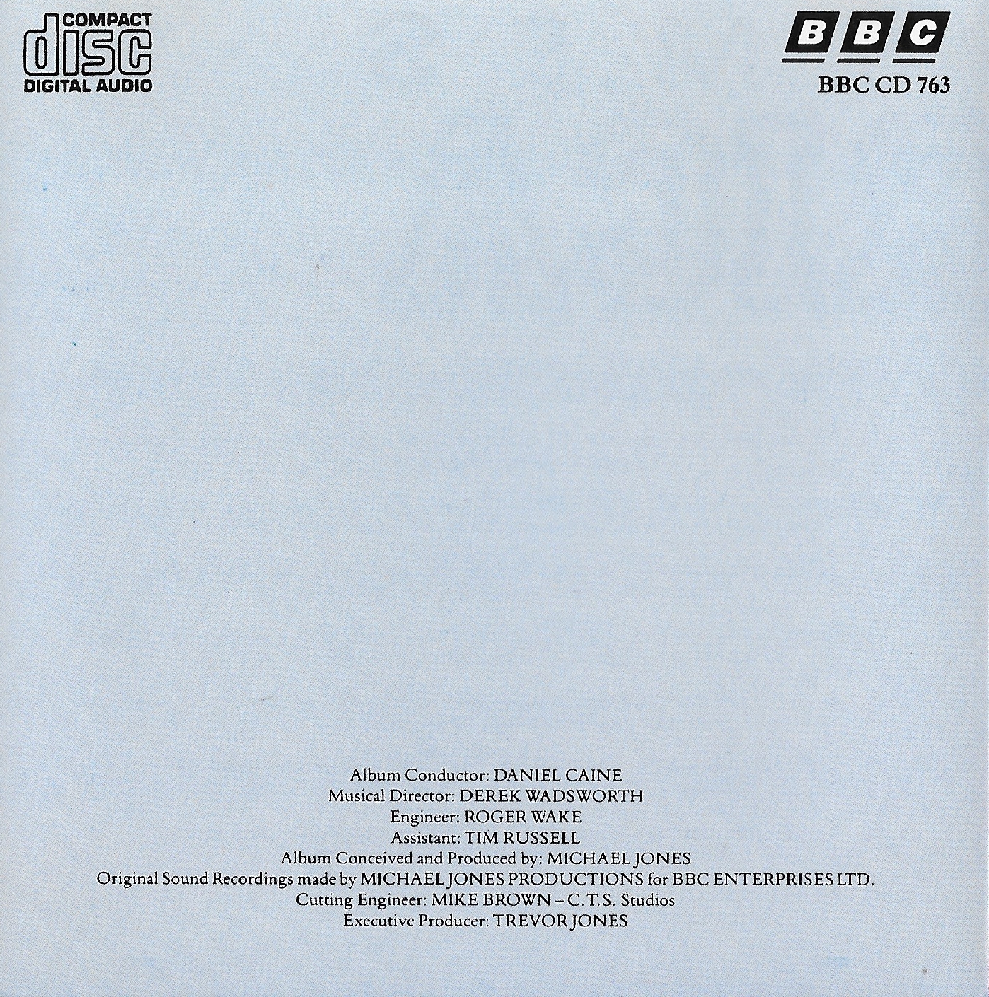 Middle of cover of BBCCD763